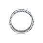 Sterling Silver Rope Edge Pattern Ring 3