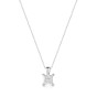 18ct White Gold Princess Cut 0.63ct Diamond Solitaire Pendant