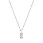 18ct White Gold 0.33ct Emerald Cut Diamond Solitaire Pendant