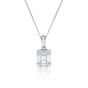 18ct White Gold Baguette & Brilliant Cut 0.46ct Diamond Pendant