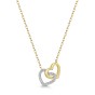 9ct Yellow Gold Round Brilliant 0.06ct Diamond Interlocking Heart Pendant