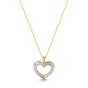 9ct Yellow Gold Round Brilliant 0.25ct Diamond Twist Heart Pendant- Chisholm Hunter Exclusive