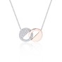 18ct Yellow & White Gold Brilliant 0.28ct Diamond Disc Pave Necklace