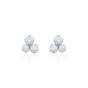 18ct White Gold 0.65ct Round Brilliant Fancy Cluster Diamond Earrings