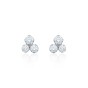 18ct White Gold 0.65ct Round Brilliant Fancy Cluster Diamond Earrings