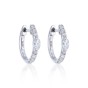 18ct White Gold Marquise & Brilliant Cut 0.38ct Diamond Hoop Earrings