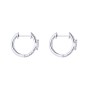 18ct White Gold Marquise & Brilliant Cut 0.38ct Diamond Hoop Earrings