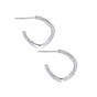 18ct White Gold Brilliant Cut Diamond 1.01ct Twisted Circle Earrings