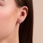 18ct White Gold Round Brilliant Cut 0.20ct Diamond Hoop Earrings