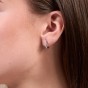 18ct White Gold Round Brilliant Cut 0.20ct Diamond Hoop Earrings
