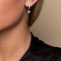 9ct White Gold Brilliant Cut Diamond 0.88ct Cluster Hoop Earrings 