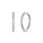 9ct White Gold 0.20ct Round Brilliant Diamond Hoop Earrings