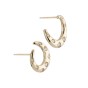 18ct Yellow Gold Round Brilliant 0.42ct Diamond Open Circle Earrings