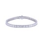 18ct White Gold Baguette and Brilliant Cut 6.00ct Diamond Tennis Bracelet