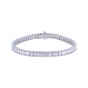 18ct White Gold Baguette and Brilliant Cut 6.00ct Diamond Tennis Bracelet