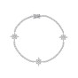 18ct White Gold Brilliant Cut 1.23ct Diamond Cluster Star Bracelet