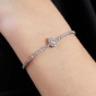 9ct White Gold 1.00ct Diamond Pear Toggle Bracelet