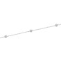 9ct White Gold Round Brilliant Diamond Cluster 0.2ct Bracelet