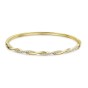 9ct Yellow Gold Round Brilliant 0.40ct Diamond Twist Bangle