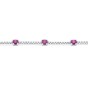 9ct White Gold Diamond 0.54ct and Ruby 1.10ct Bracelet