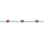 9ct White Gold Diamond 0.54ct and Ruby 1.10ct Bracelet