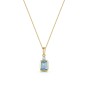 9ct Yellow Gold 0.85ct Blue Topaz Pendant