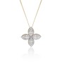 9ct Yellow Gold Cubic Zirconia Sweet Flower Pendant