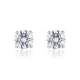 9ct White Gold Cubic Zirconia Solitaire Earrings