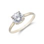 9ct Yellow Gold Brilliant Cut Cubic Zirconia Solitaire Ring