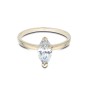 9ct Yellow Gold Marquise Cut Cubic Zirconia Solitaire Ring