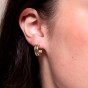 9ct Yellow Gold Plain Double Row Open Hoop Earrings