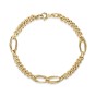 9ct Yellow Gold Fancy Curb Double Oval Link Bracelet
