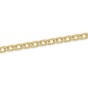9ct Yellow Gold Diamond Cut Double Curb Bracelet