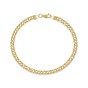 9ct Yellow Gold Diamond Cut Double Curb Bracelet