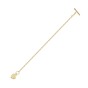 9ct Yellow Gold Heart T-Bar 18cm Bracelet
