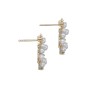 Yellow Gold Plated Pearl Wreath Earrings