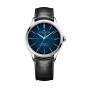 Baume et Mercier Clifton Mens Watch M0A10467 Blue Dial Leather Strap