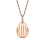 Faberg&eacute; Colours of Love Rose Gold Diamond & Ruby Fluted Egg Pendant 1831FP3146/15