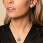 Sterling Silver Turquoise Fancy Milgrain Pendant