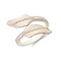 Sterling Silver Yellow Gold Plated Feather Ring