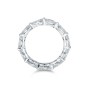 Silver Cubic Marquise Cut Zirconia Eternity Ring