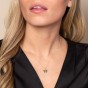Yellow Gold Plated Textured Butterfly Pendant Necklace