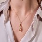 Yellow Gold Plated Cubic Zirconia Spiral Drop Pendant