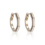 Yellow Gold Plated Hexagon Hoop Earrings