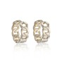 Yellow Gold Plated Chain Hoop Earrings