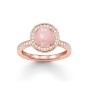 Thomas Sabo Rose Gold Rose Quartz Halo Ring TR1971-417-9