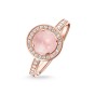 Thomas Sabo Rose Gold Rose Quartz Halo Ring TR1971-417-9