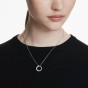 Swarovski Matrix Rhodium Plated Crystal Pearl Open Circle Pendant 5688751
