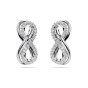 Swarovski Hyperbola Rhodium Plated Infinity Stud Earrings 5687269
