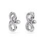 Swarovski Hyperbola Rhodium Plated Infinity Stud Earrings 5687269